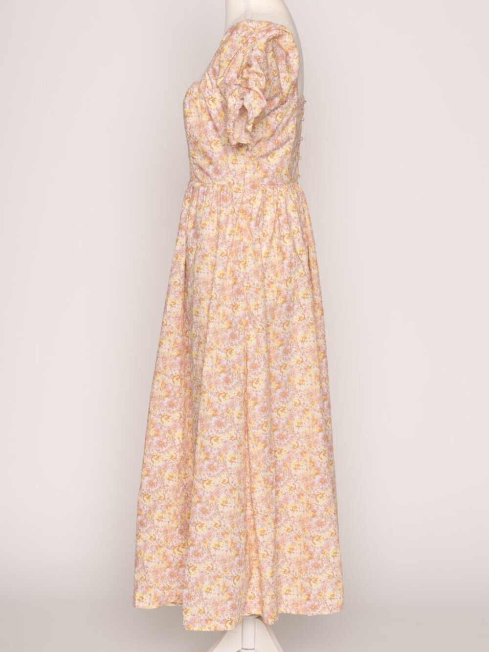 Free People She's A Dream Floral Midi Dress Sz 4 w/ Pockets Cottagecore Prairie - Picture 4 of 15